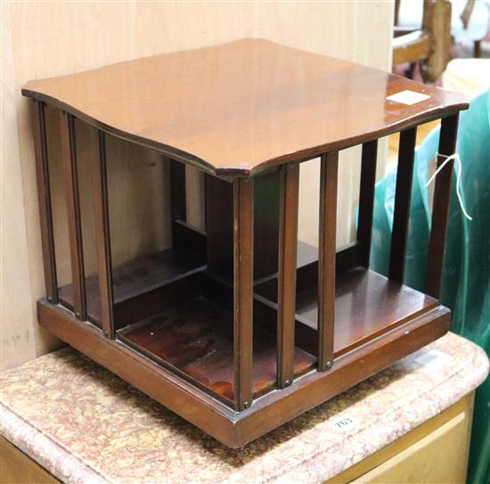 A mahogany revolving bookcase W.36cm